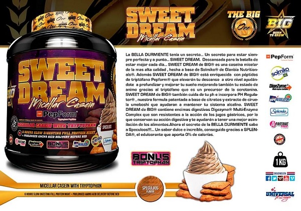 sweete dream micellar casein è caseina micellare a lento rilascio arricchita con ph regulator